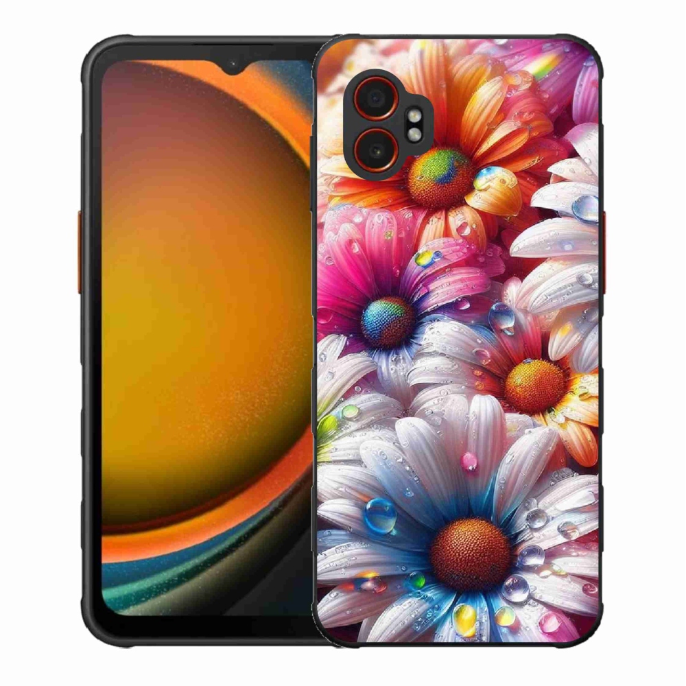 Gélový kryt mmCase na Samsung Galaxy Xcover 7 Pro - farebné margaréty