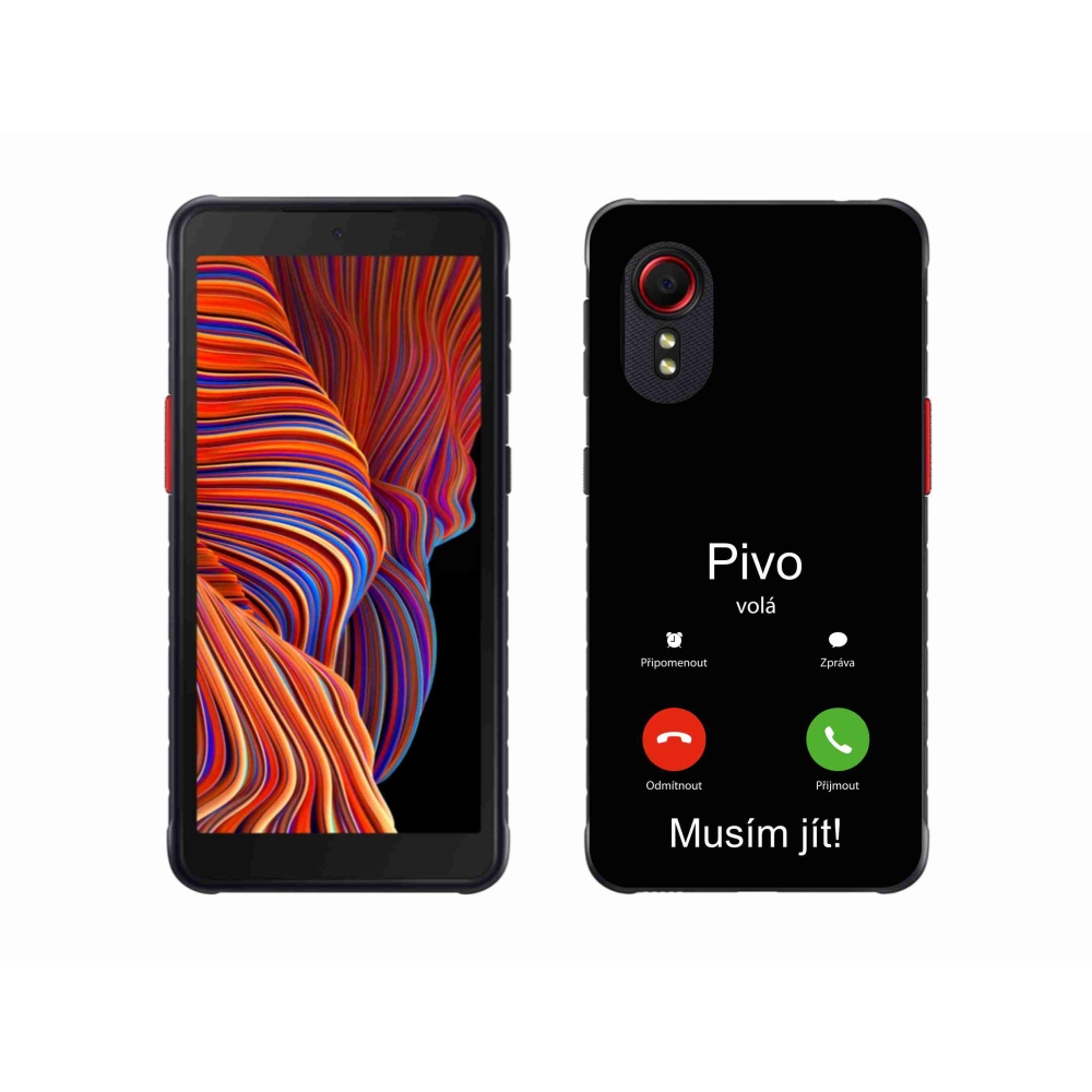 Gélový kryt mmCase na Samsung Galaxy Xcover 5 - pivo volá čierne pozadie