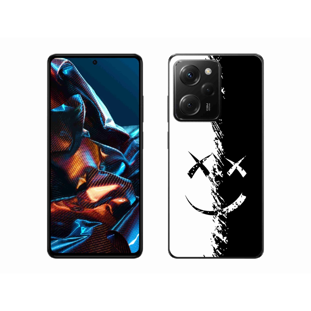 Gélový kryt mmCase na Xiaomi Poco X5 Pro 5G - čiernobiely smajlík
