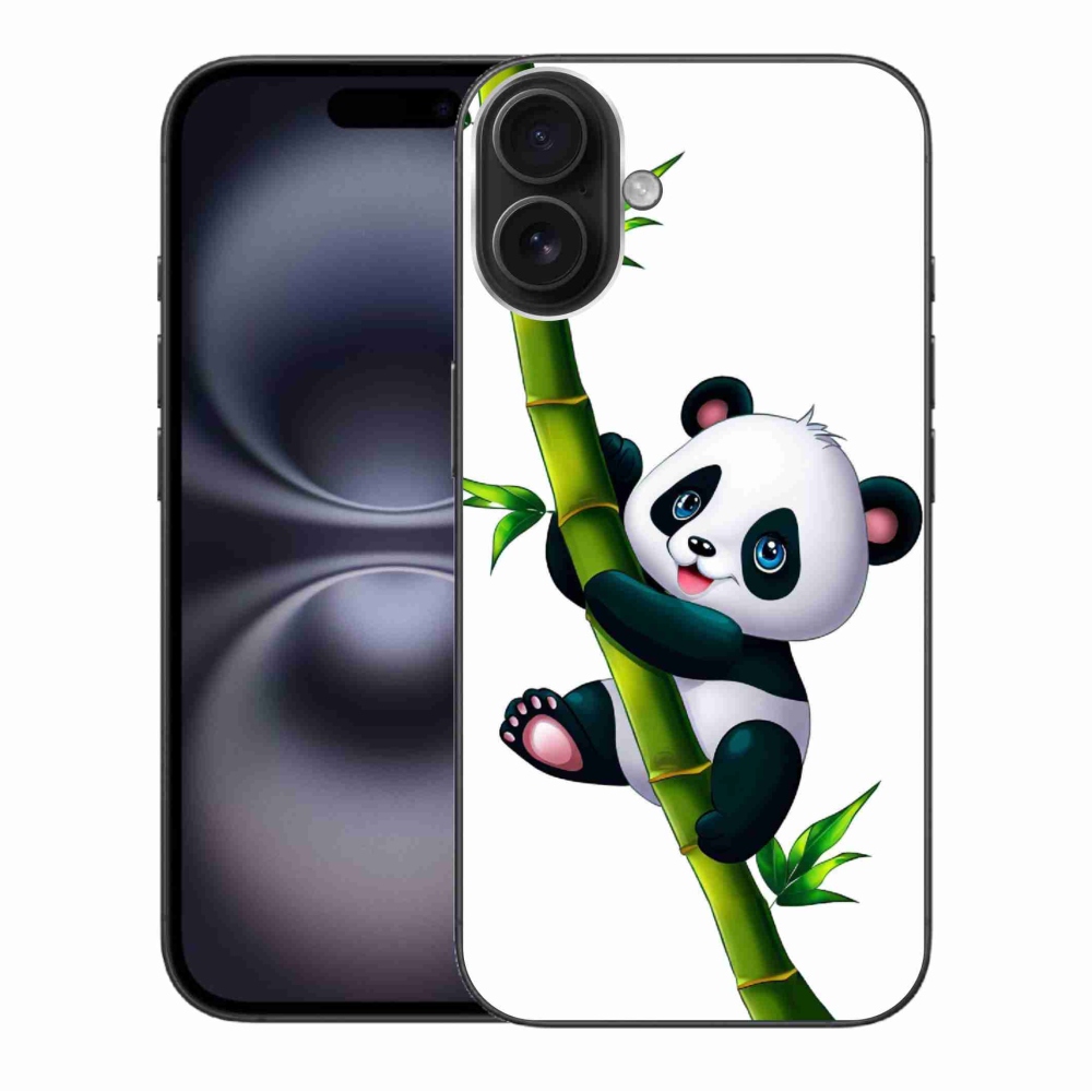 Gélový kryt mmCase na iPhone 16 Plus - panda na bambuse