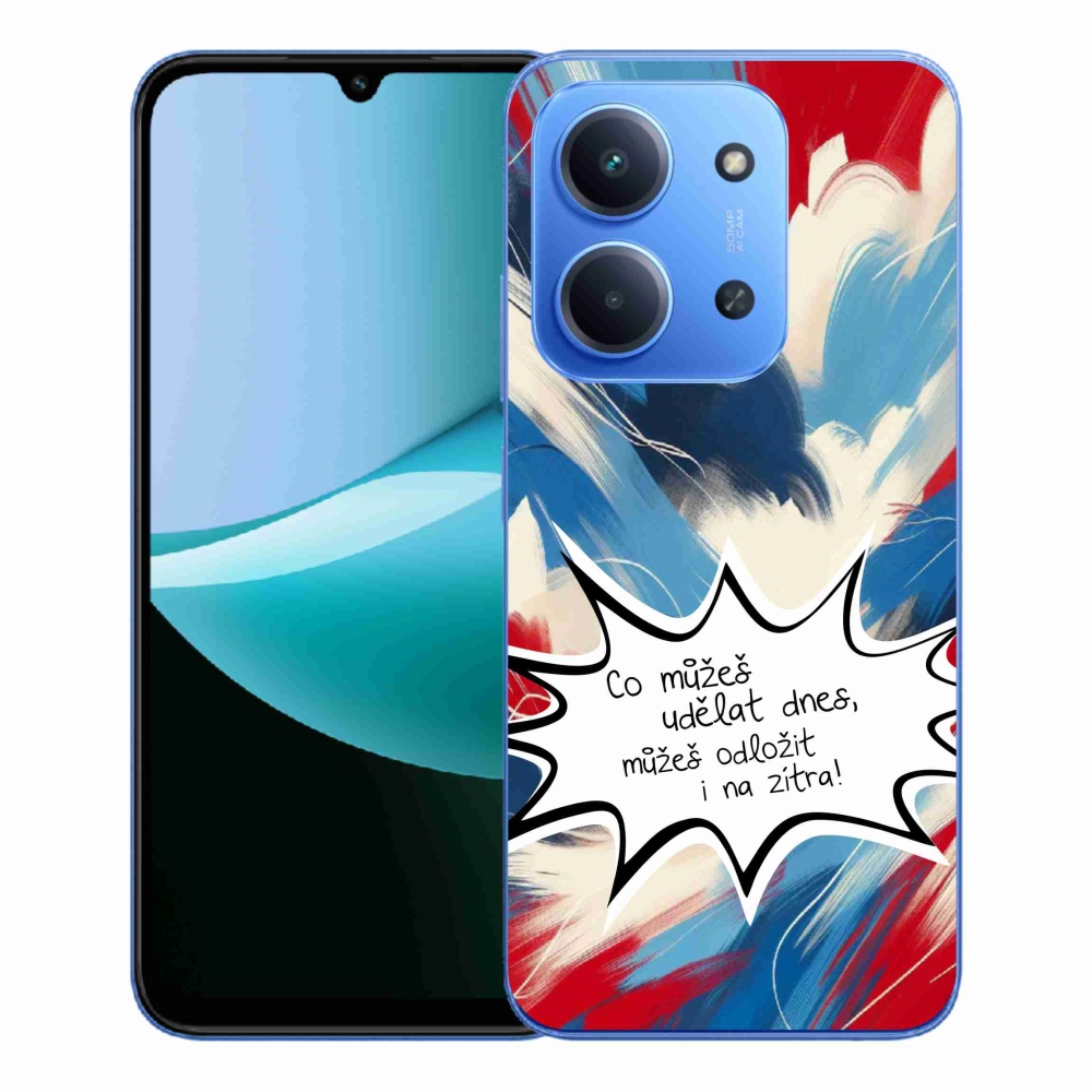 Gélový kryt mmCase na Xiaomi Redmi 15C 4G/5G (173mm) - vtipný text 9 biele pozadie