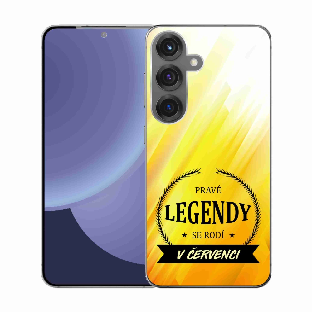 Gélový kryt mmCase na Samsung Galaxy S25 - legendy v júli žlté pozadie