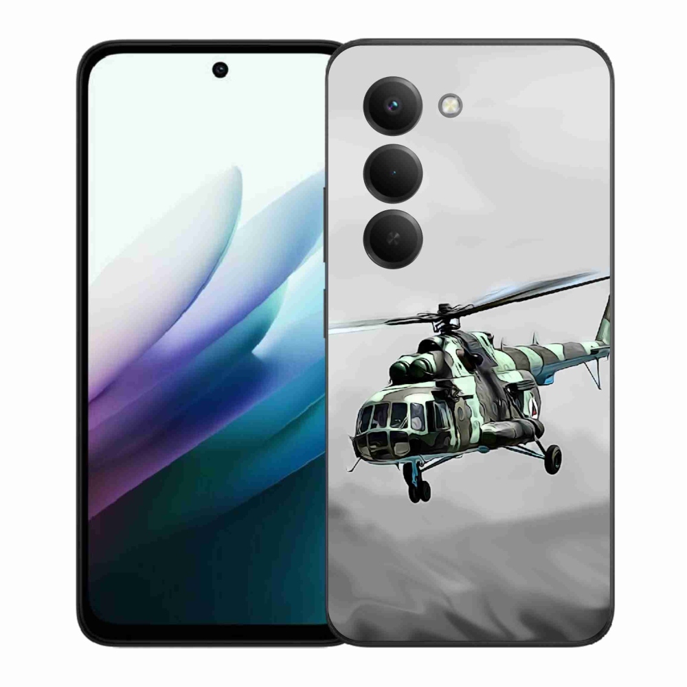Gélový kryt mmCase na Xiaomi Redmi 15 4G/5G (171mm) - vojenský vrtuľník