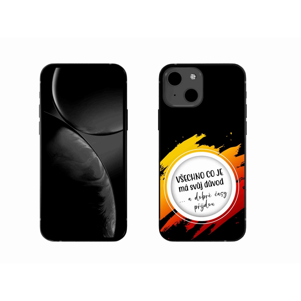 Gélový kryt mmCase na iPhone 13 6.1 - citát 3 čierne pozadie