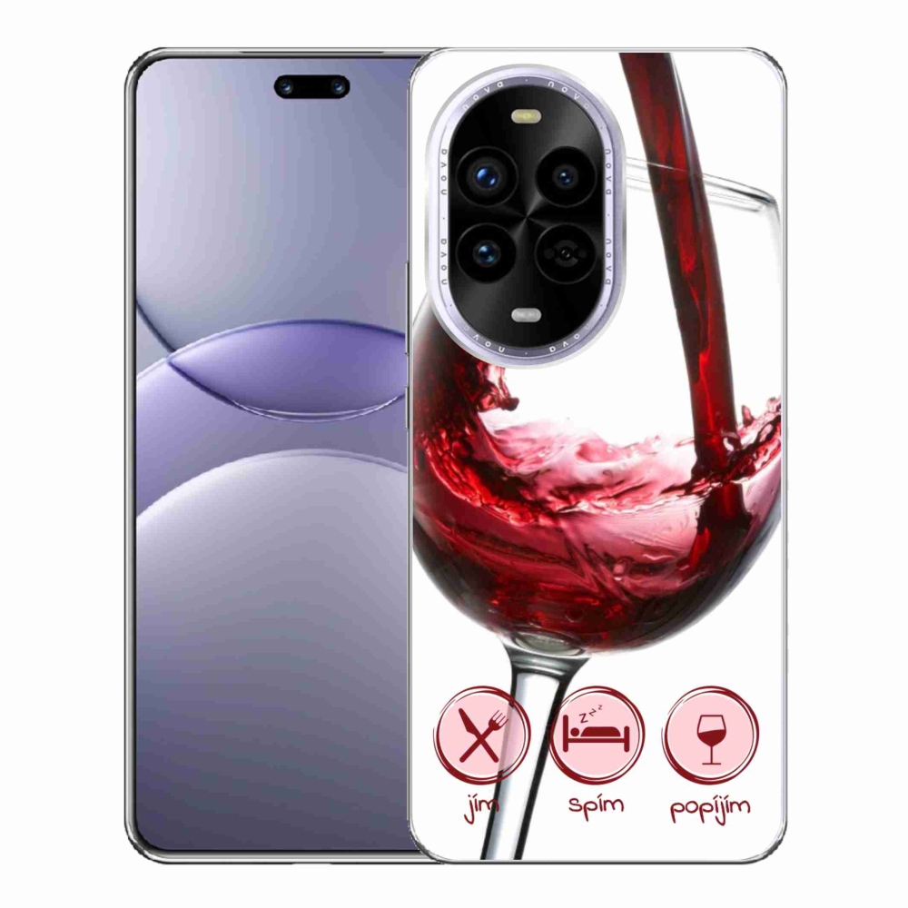 Gélový kryt mmCase na Huawei Nova 13 Pro 5G - pohár vína červené