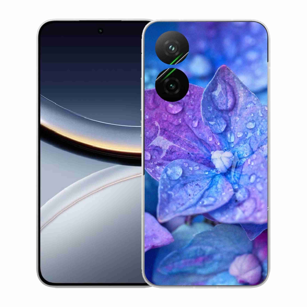Gélový kryt mmCase na Xiaomi Poco F7 5G - fialový kvet