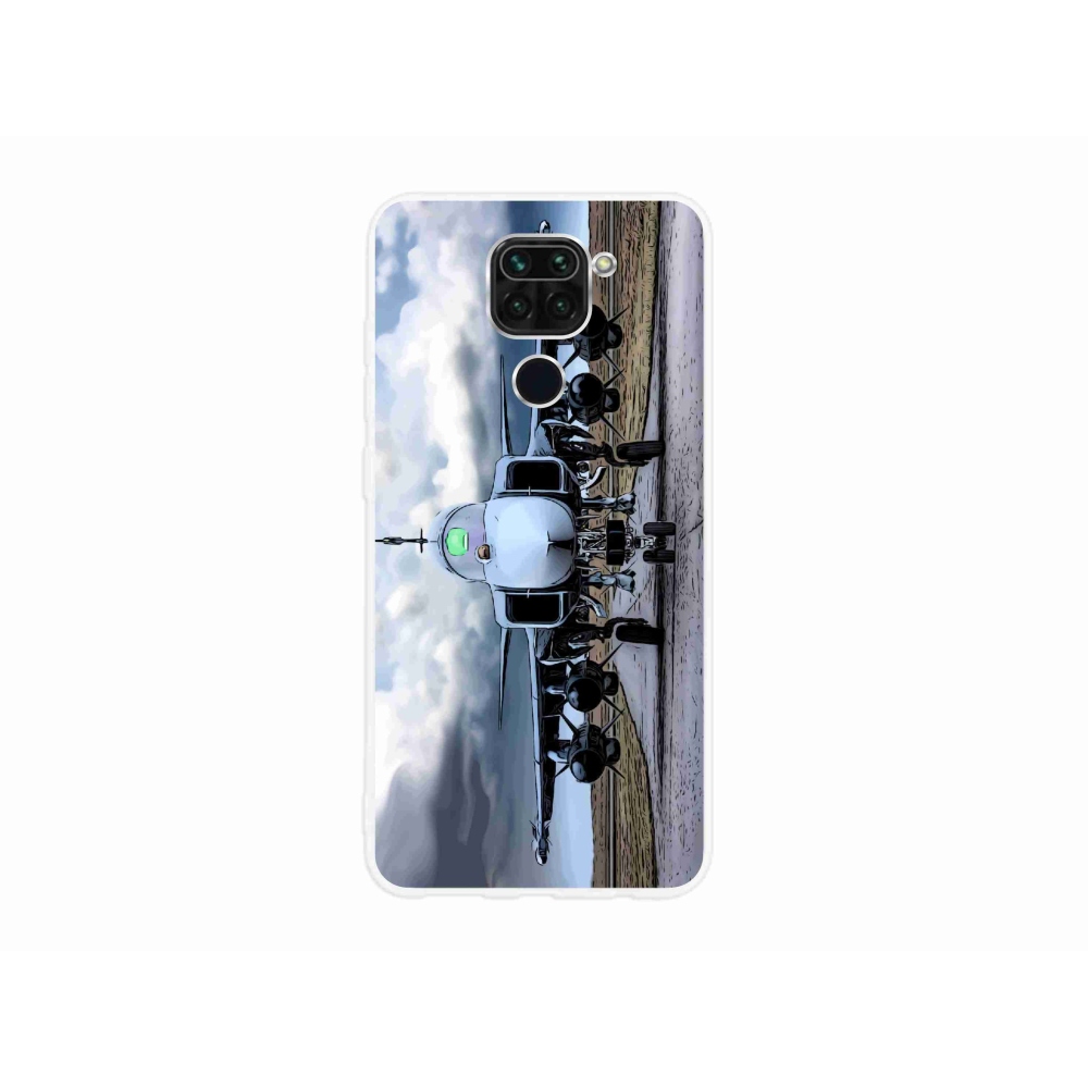 Gélový kryt mmCase na Xiaomi Redmi Note 9 - vojenské lietadlo