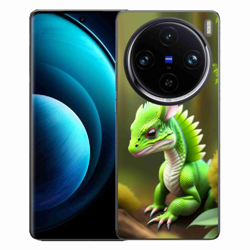 Gélový kryt mmCase na Vivo X100 Pro 5G - zelený dráčik