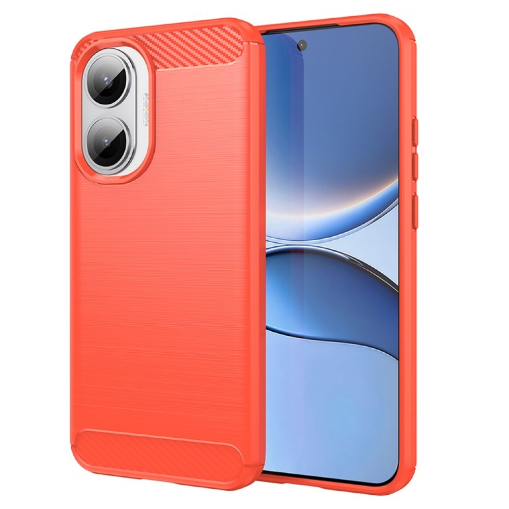 Carbon odolný gélový obal na Xiaomi Poco F7 5G - červený