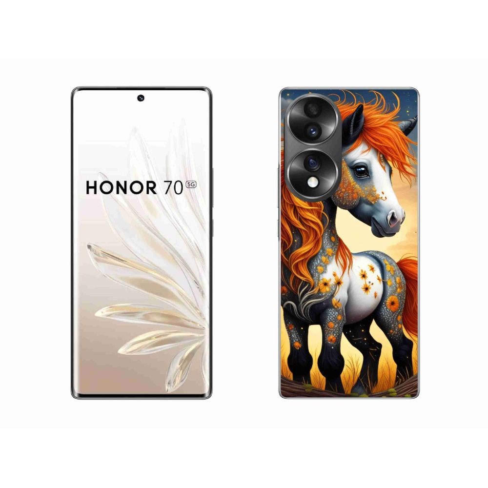 Gélový kryt mmCase na Honor 70 - farebný poník