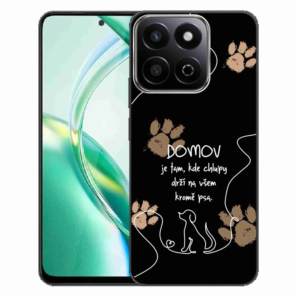 Gélový kryt mmCase na Honor 200 Smart 5G - psí motív čierne pozadie