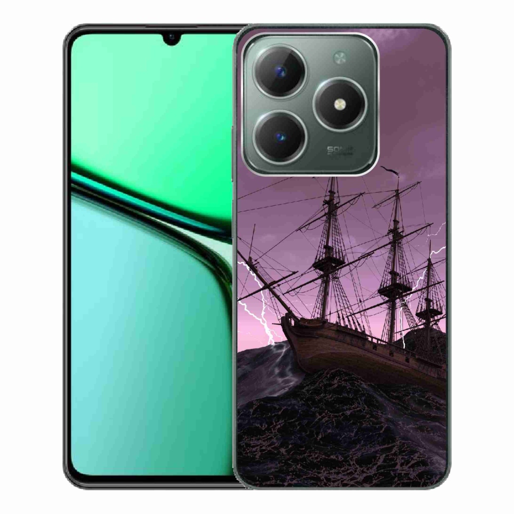 Gélový kryt mmCase na Realme C61 - loď v búrke