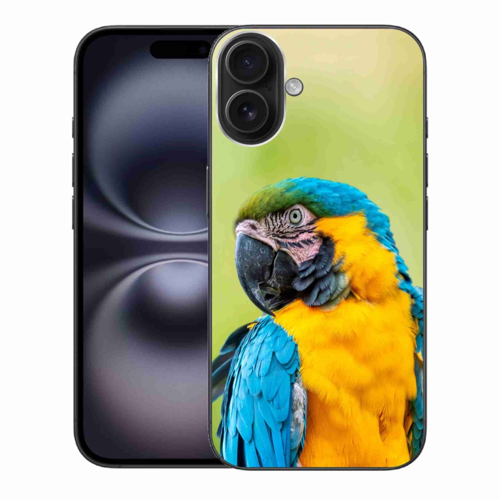 Gélový obal mmCase na iPhone 16 Plus - papagáj ara 2