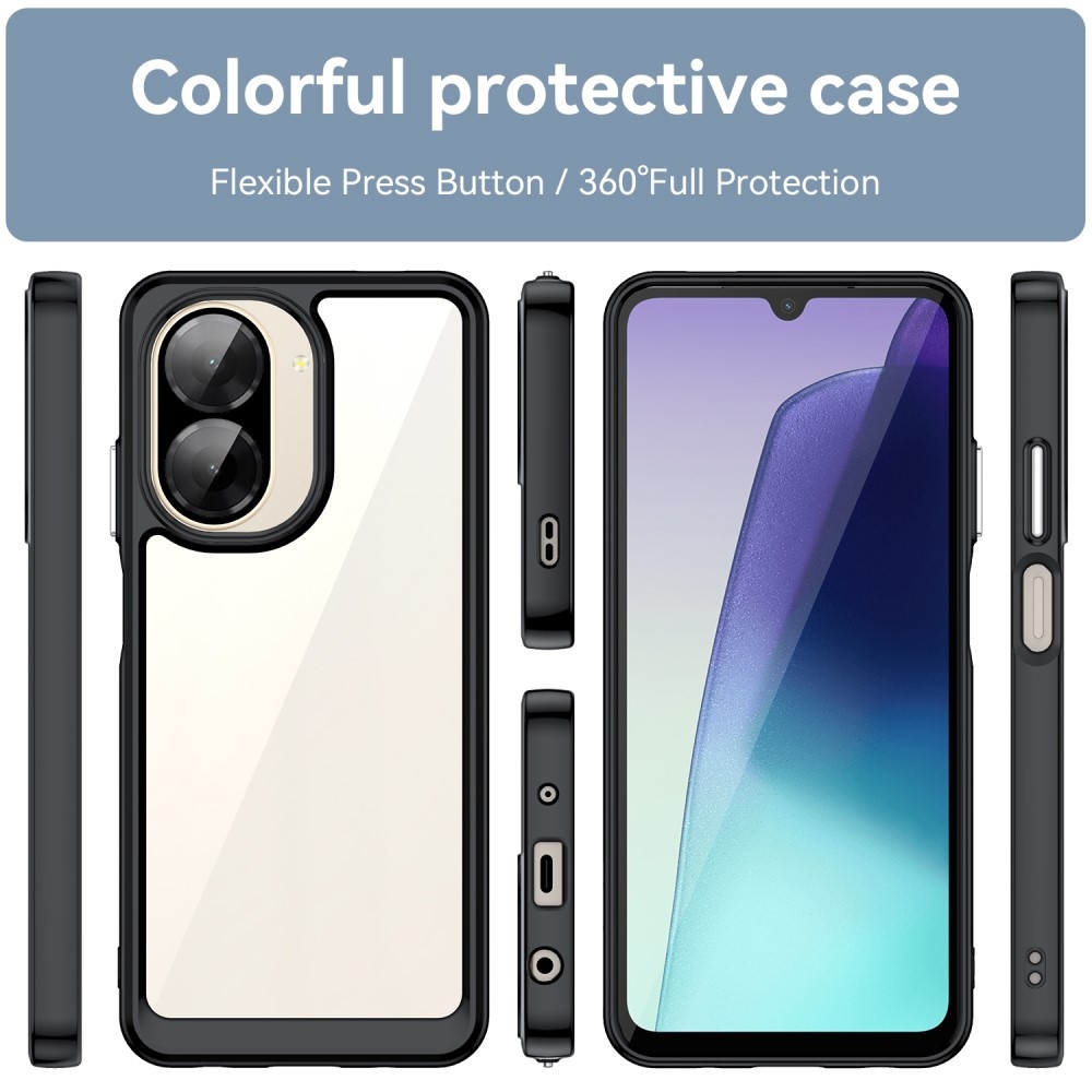 Gélový obal s pevným chrbtom na Xiaomi Redmi A5 (173.45x79.35x8.45mm) - čierny