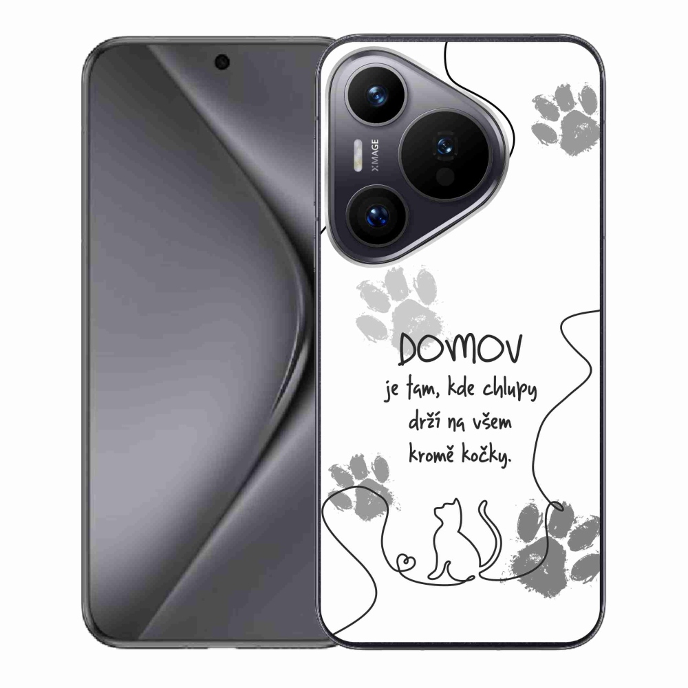 Gélový kryt mmCase na Huawei Pura 70 - mačacie motív biele pozadie