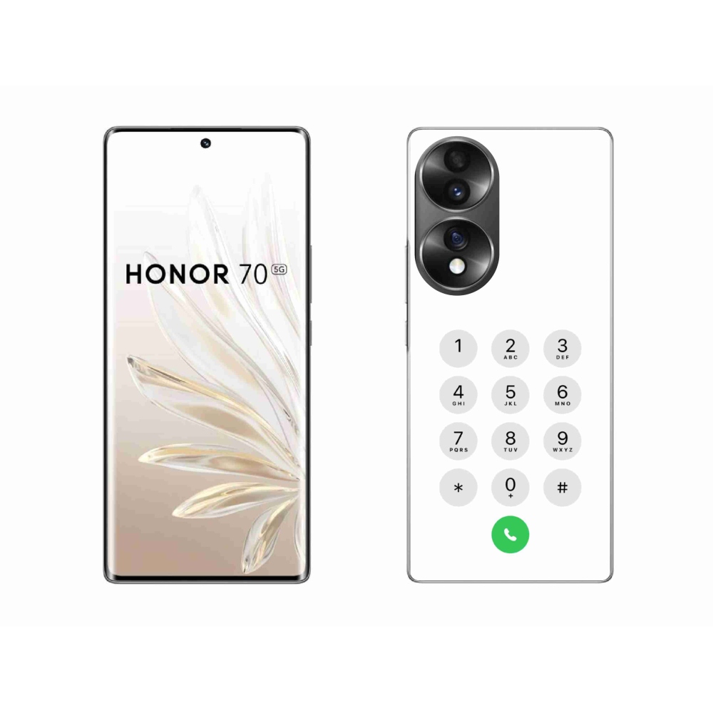 Gélový kryt mmCase na Honor 70 - biely číselník