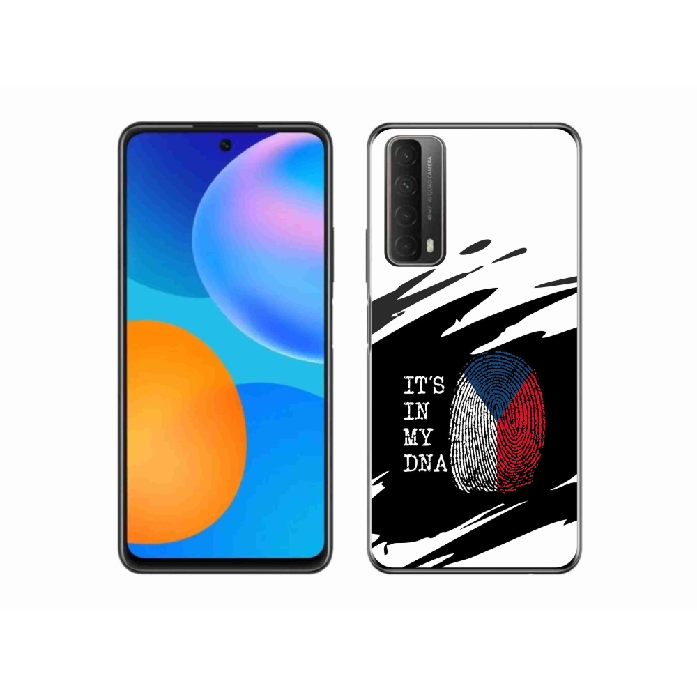 Gélový kryt mmCase na Huawei P Smart (2021) - vlajka odtlačok prsta čiernobiele pozadie