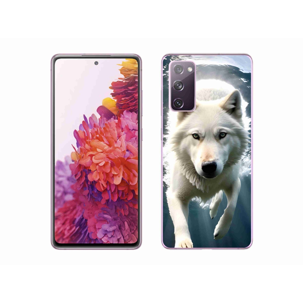 Gélový kryt mmCase na Samsung Galaxy S20 FE - biely vlk