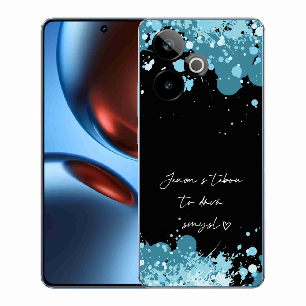 Gélový kryt mmCase na Realme GT 7 5G/GT 7T 5G - zamilovaný text čierne pozadie