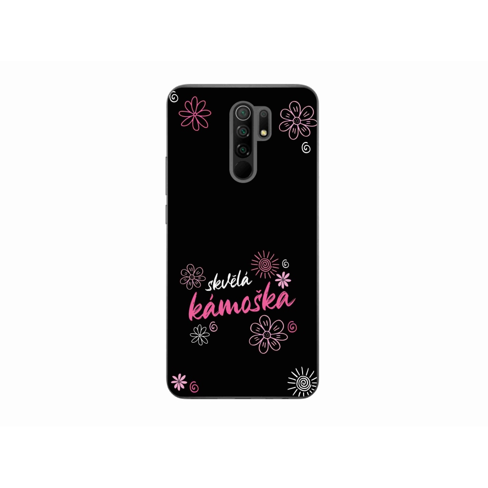 Gélový kryt mmCase na Xiaomi Redmi 9 - skvelá kamoška čierne pozadie