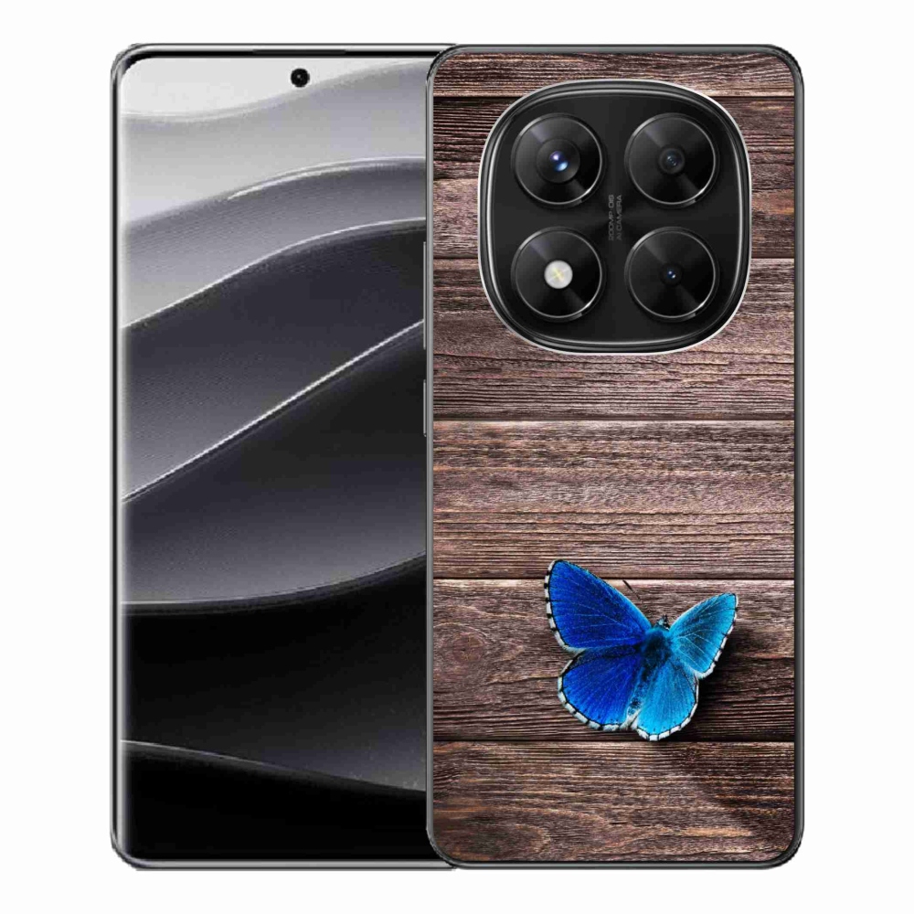 Gélový kryt mmCase na Xiaomi Redmi Note 14 Pro 5G/Poco X7 5G - modrý motýľ 1