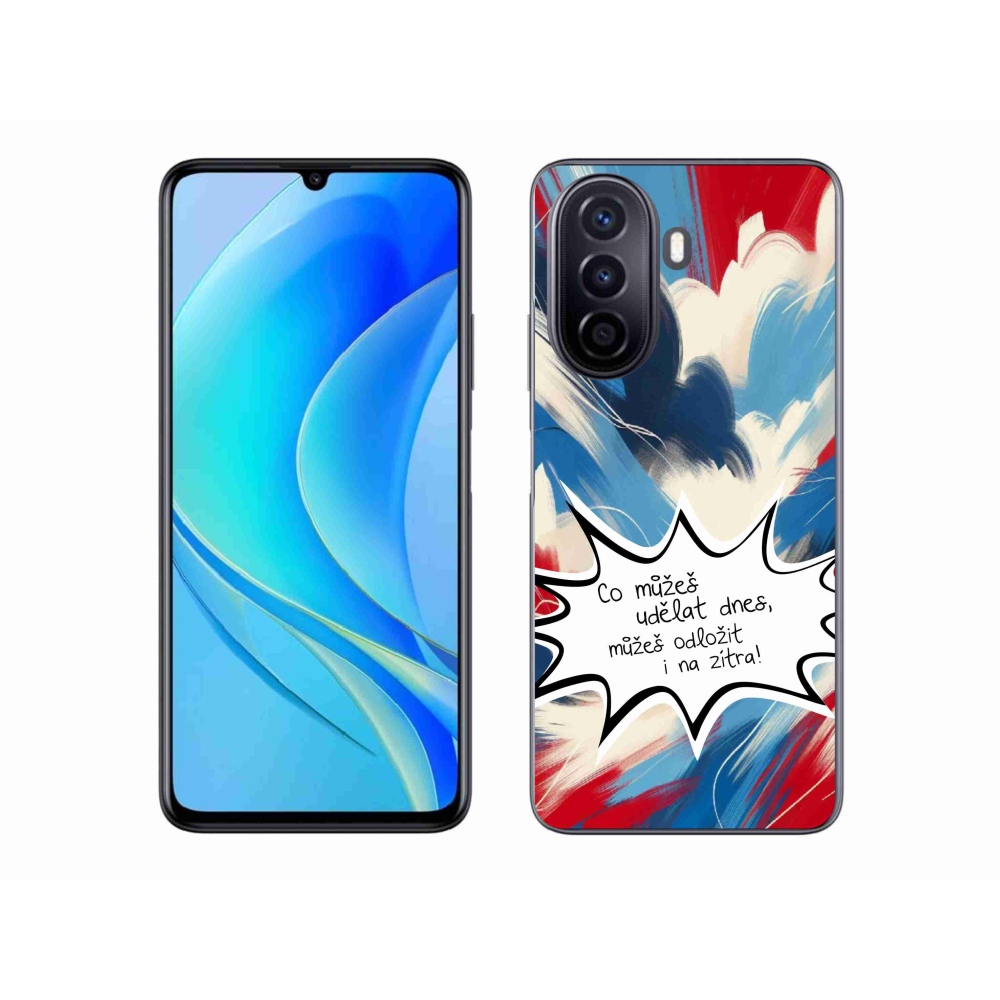 Gélový kryt mmCase na Huawei Nova Y70 - vtipný text 9 biele pozadie