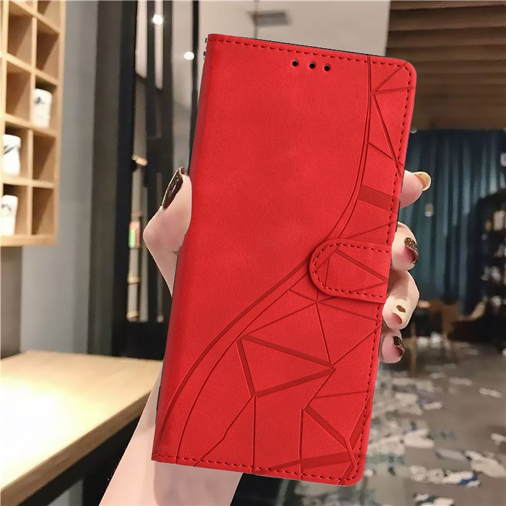 Triangles knižkové puzdro na Xiaomi 15T - červené
