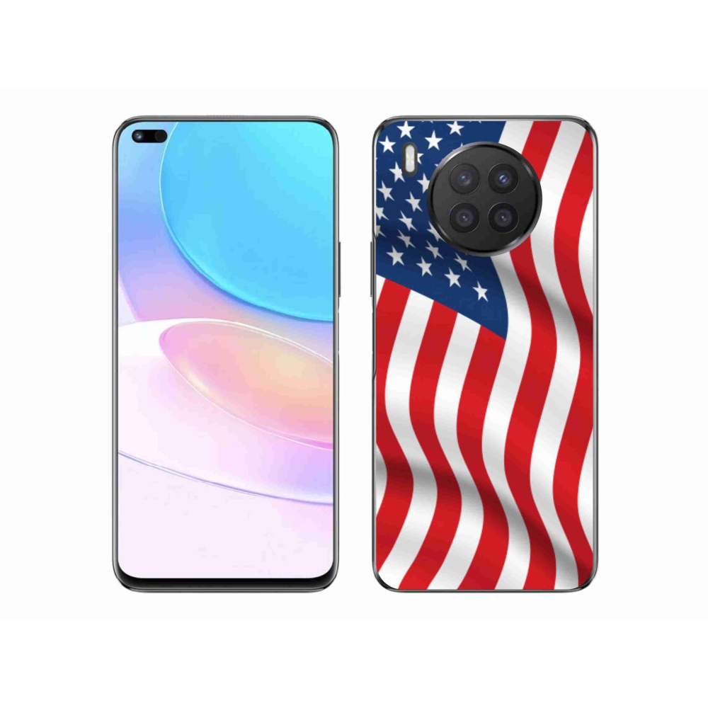 Gélový kryt mmCase na mobil Huawei Nova 8i - USA vlajka