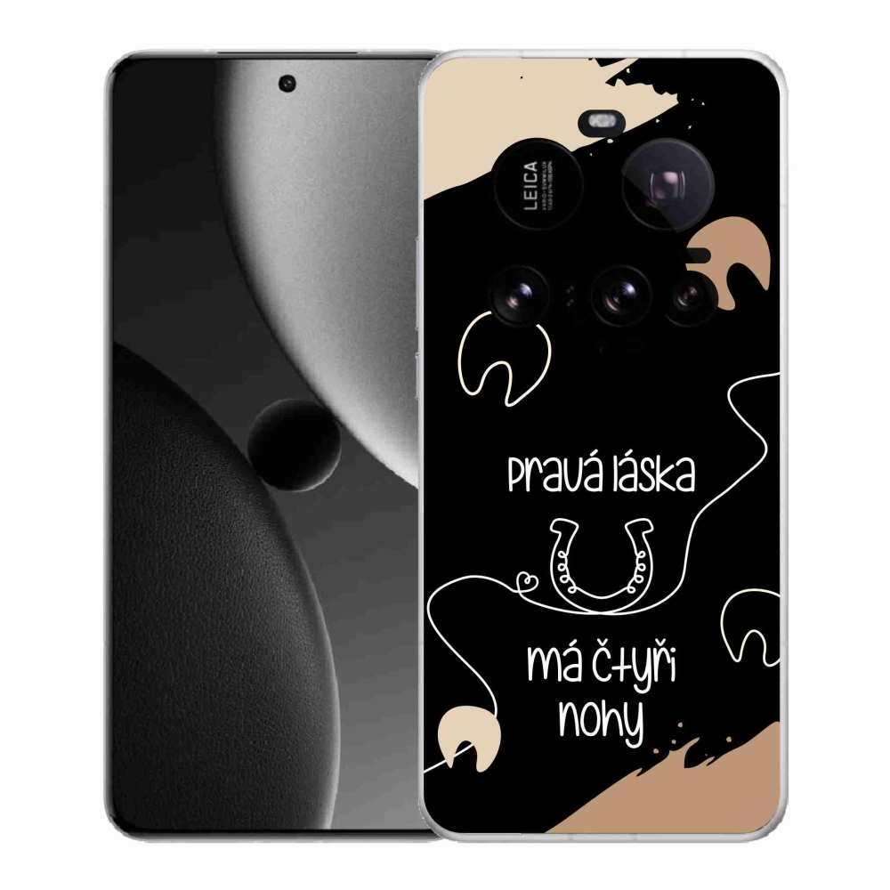 Gélový kryt mmCase na Xiaomi 15 Ultra - konský motív čierne pozadie