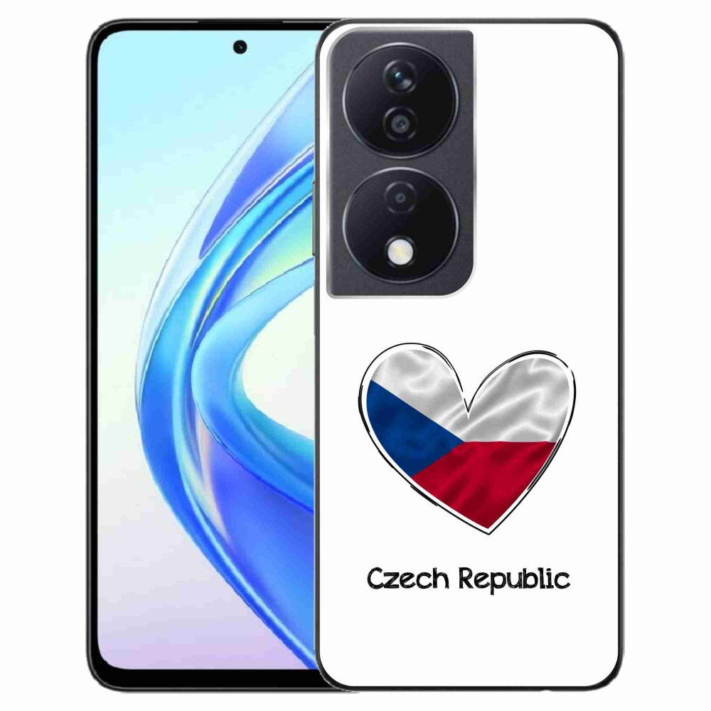 Gélový kryt mmCase na Honor X7b/Honor 90 Smart - vlajka srdca biele pozadie