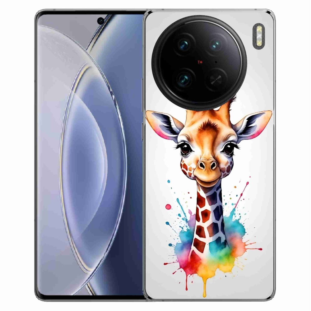 Gélový kryt mmCase na Vivo X90 Pro - žirafa 1