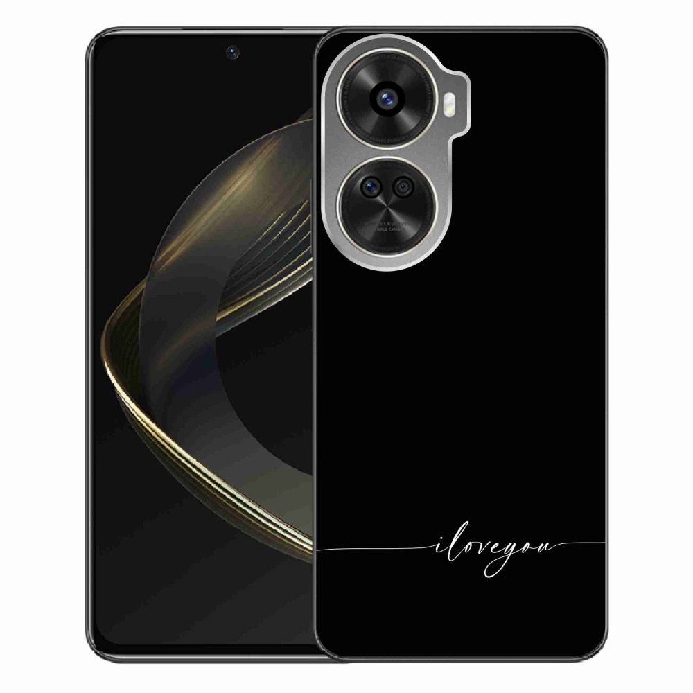 Gélový kryt mmCase na Huawei Nova 12 SE - I love you čierne pozadie