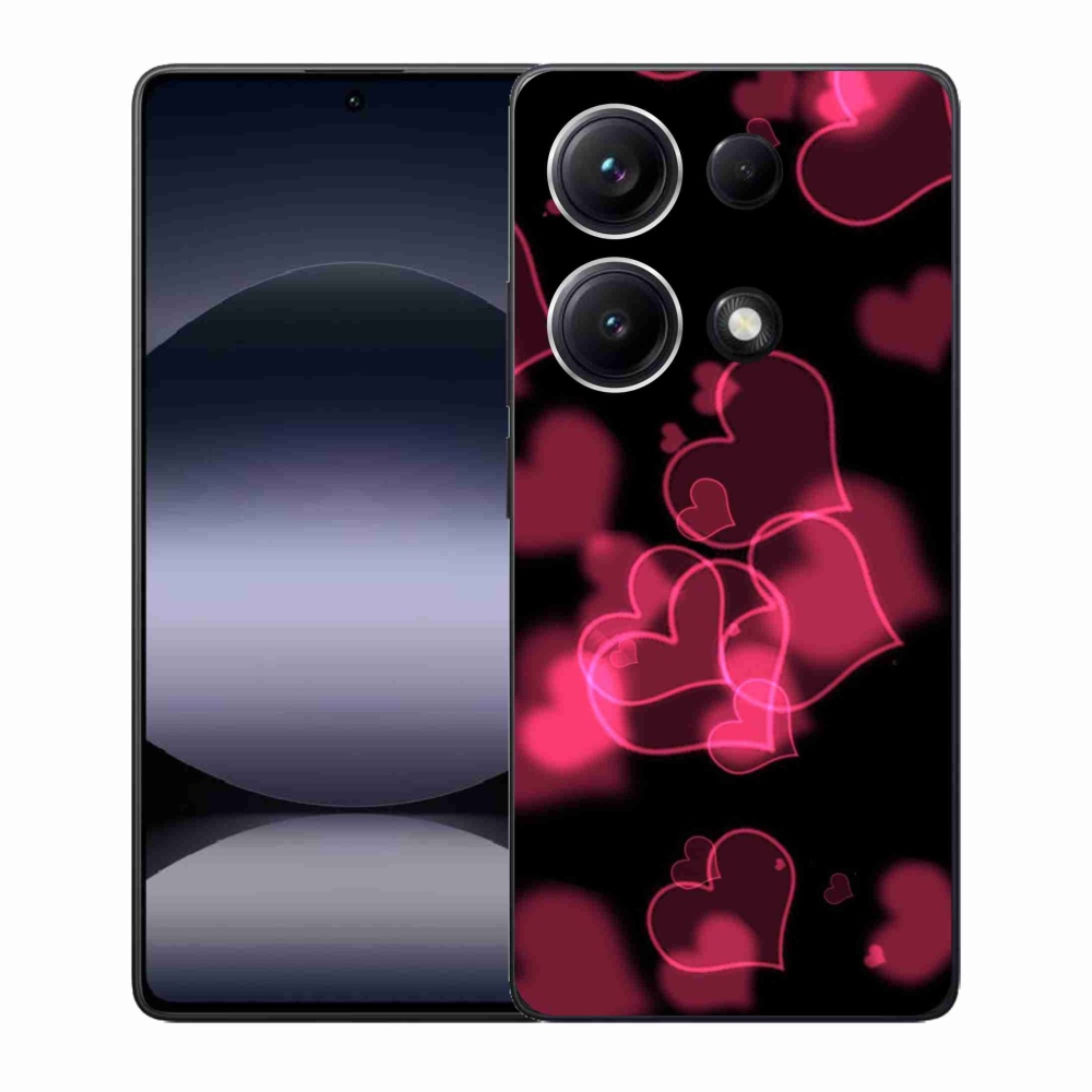 Gélový kryt mmCase na Xiaomi Redmi Note 14S - červená srdiečka