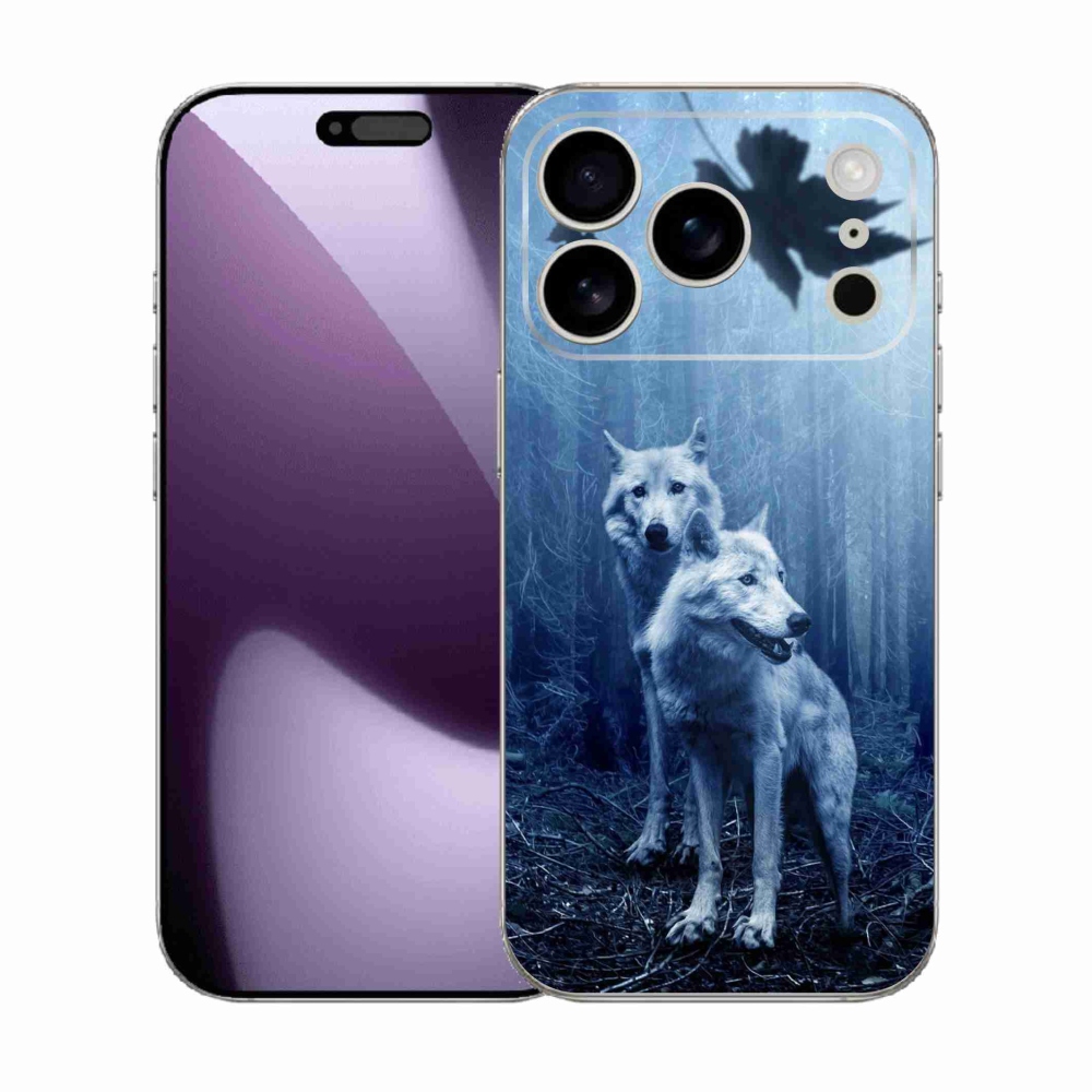 Gélový kryt mmCase na iPhone 17 Pro - vlci v lese