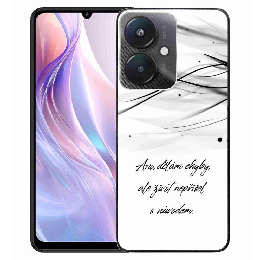 Gélový kryt mmCase na Xiaomi Redmi 13C 5G - citát biele pozadie