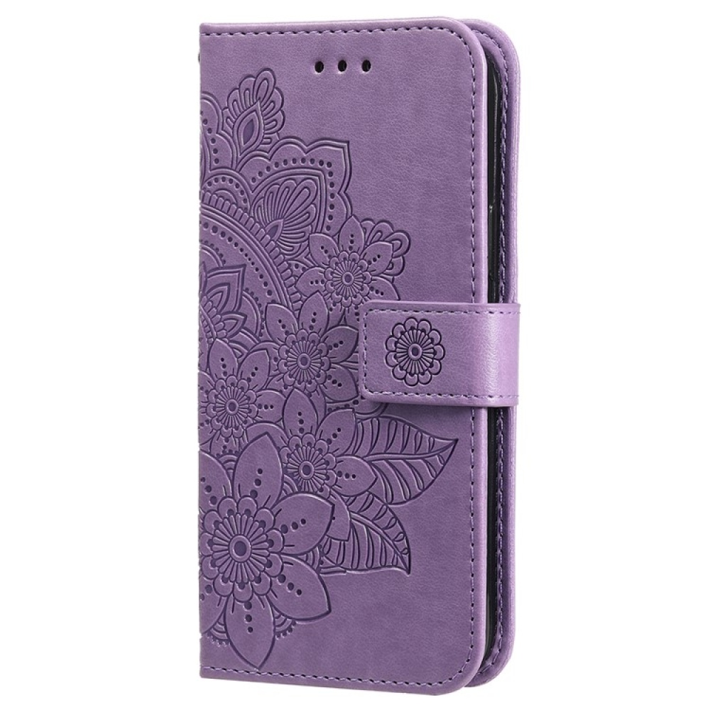 Floral knižkové puzdro na Vivo Y29s 5G - fialové