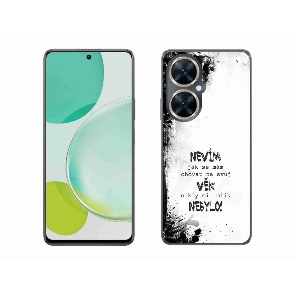 Gélový kryt mmCase na Huawei Nova 11i - vtipný text 14 biele pozadie