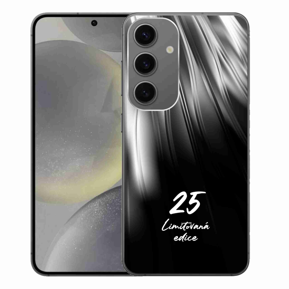 Gélový kryt mmCase na Samsung Galaxy S24+ - 25 limitovaná edícia čierne pozadie