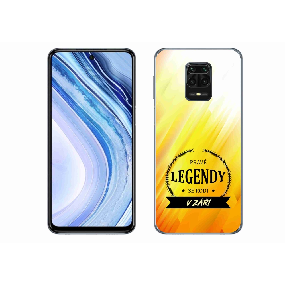 Gélový kryt mmCase na Xiaomi Redmi Note 9S - legendy v septembri žlté pozadie