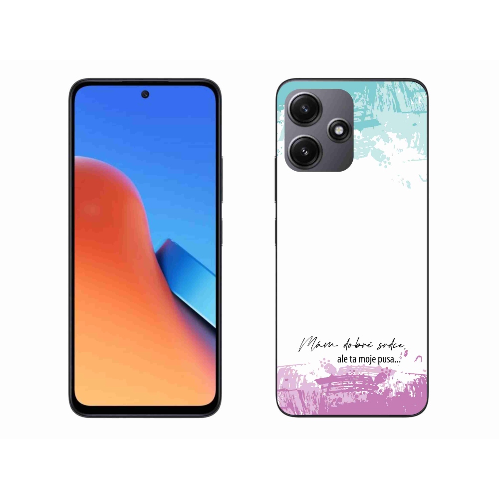 Gélový kryt mmCase na Xiaomi Redmi 12 5G - vtipný text 3 biele pozadie
