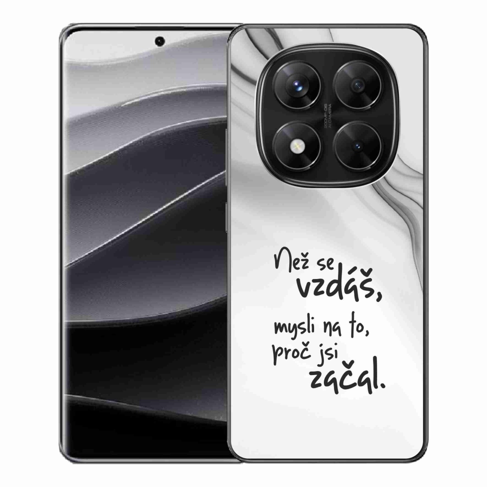 Gélový kryt mmCase na Xiaomi Redmi Note 14 Pro 5G/Poco X7 5G - citát 2 biele pozadie