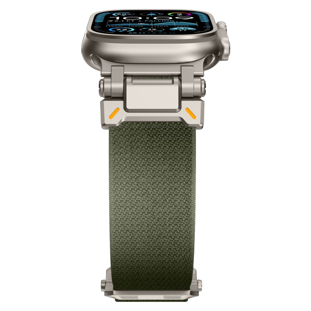 Titanium nylonový remienok na Apple Watch Ultra/Ultra 2 49mm/SE/SE 2022/2023 44mm/10 46mm/9/8/7 45mm/6/5/4 44mm/3/2/1 42 mm - zelený