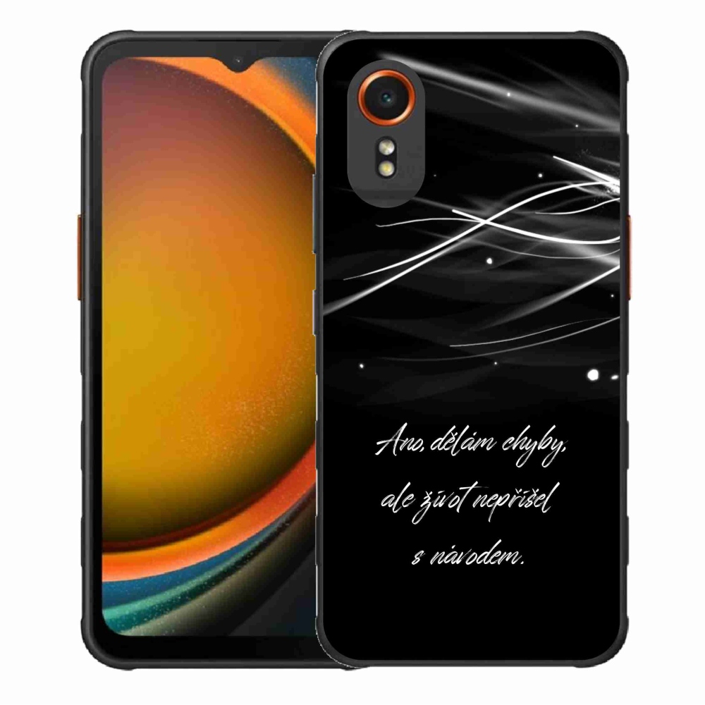 Gélový kryt mmCase na Samsung Galaxy Xcover 7 - citát čierne pozadie