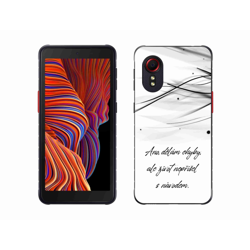 Gélový kryt mmCase na Samsung Galaxy Xcover 5 - citát biele pozadie