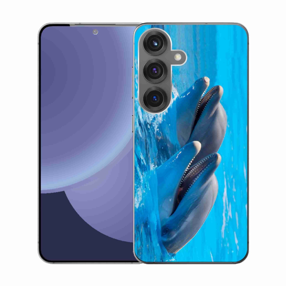 Gélový kryt mmCase na Samsung Galaxy S25 - delfíny