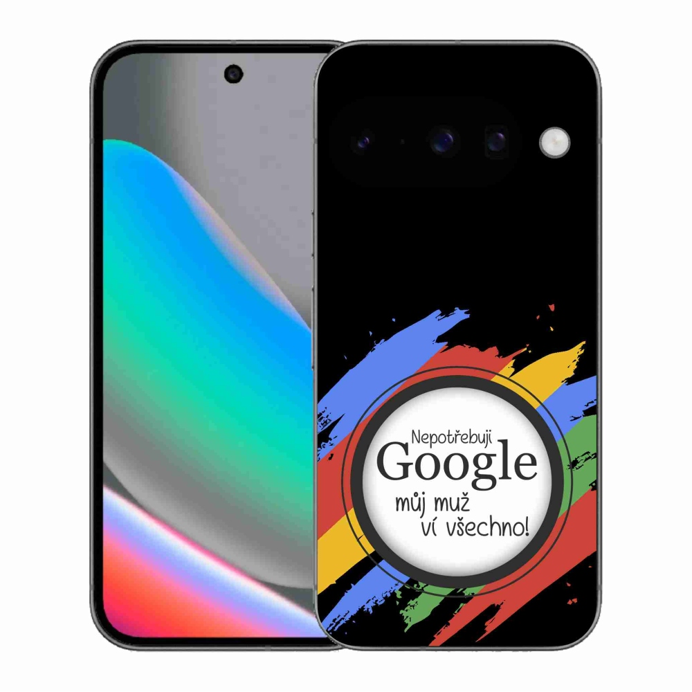Gélový kryt mmCase na Google Pixel 10 - muž vie všetko čierne pozadie