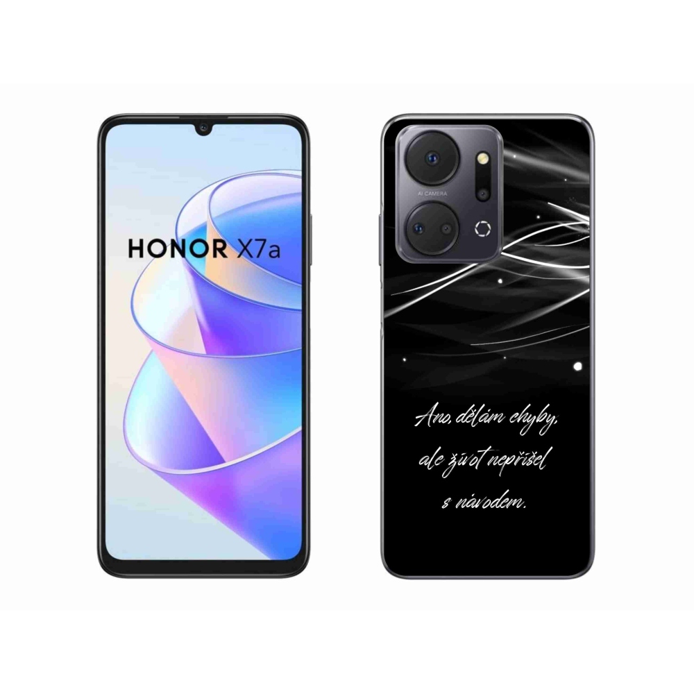 Gélový kryt mmCase na Honor X7a - citát čierne pozadie