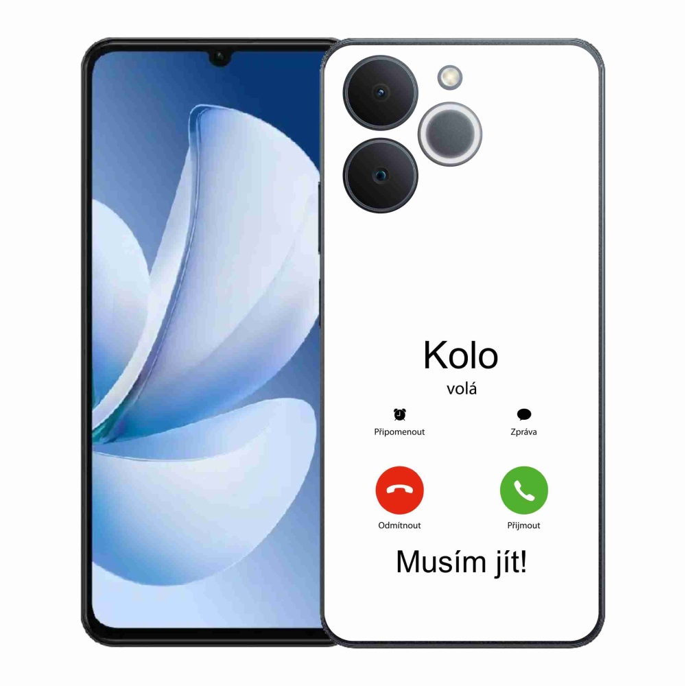 Gélový kryt mmCase na Realme Note 70T - bicykel volá biele pozadie