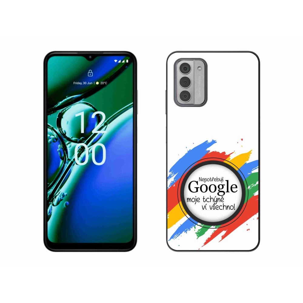 Gélový kryt mmCase na Nokia G42 - svokra vie všetko biele pozadie