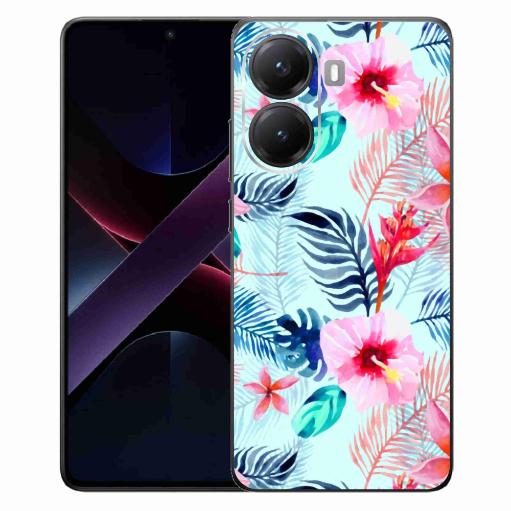 Gélový kryt mmCase na Xiaomi Poco X7 Pro 5G - kvety
